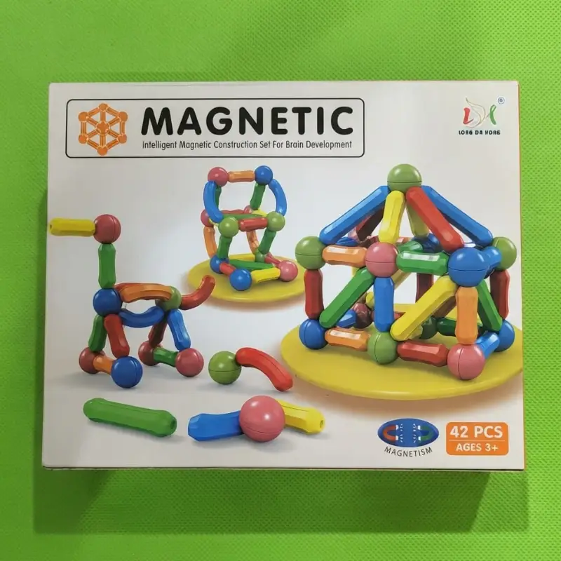 42-Piece Magnetic Colorful Building Blocks image