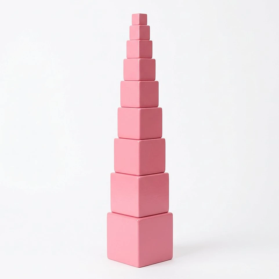 Pink Tower Stacking Blocks – Montessori Sensory Cubes