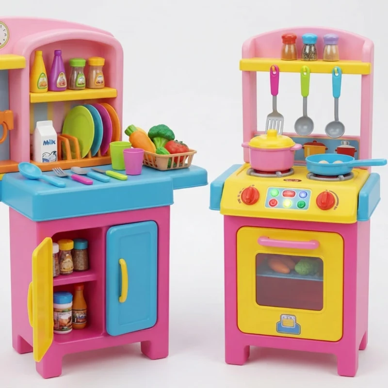 Kids Kitchen Playset with Realistic Lights & Cooking Sounds