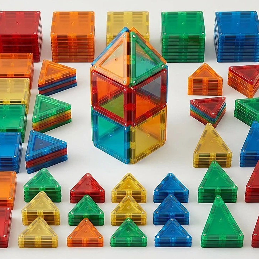 3D Magnetic Tiles Deluxe Construction Set (60 Pieces)