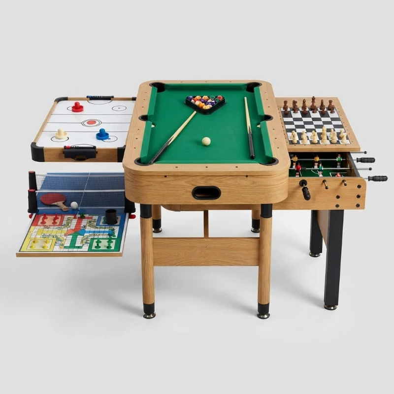 6-in-1 Family Tabletop Board Games Set