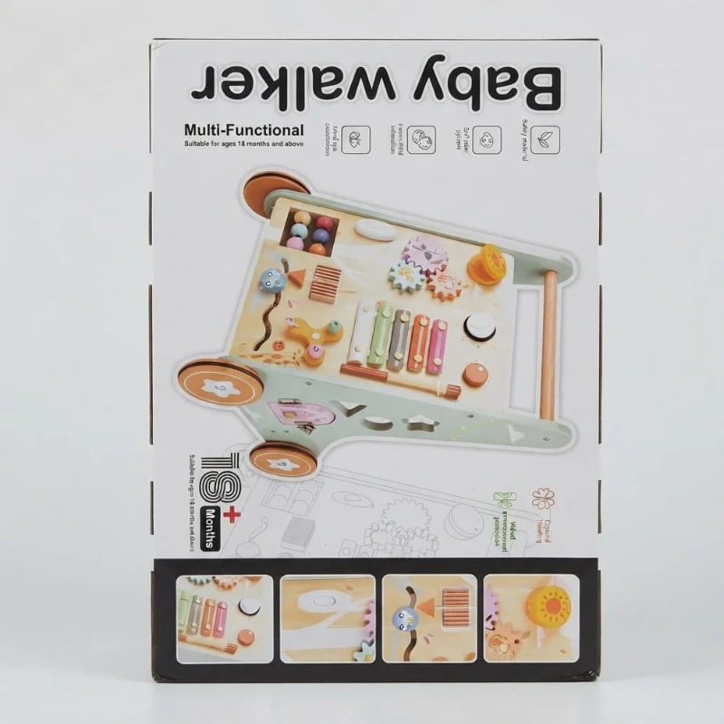 Baby Sit-to-Stand Learning Activity Walker & Push Cart image