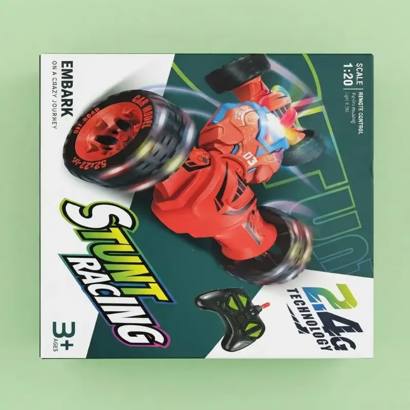 2.4GHz 360° Double-Sided Tumbling RC Stunt Car with LEDs image