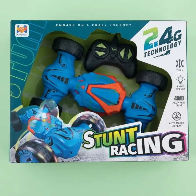 2.4GHz 360° Double-Sided Tumbling RC Stunt Car with LEDs