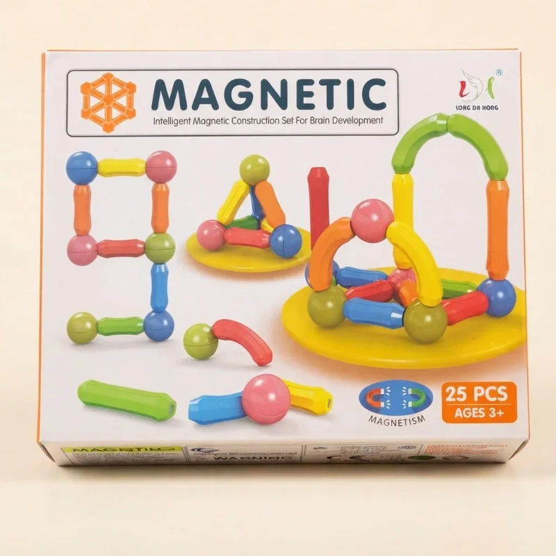 25 Pcs 3D Magnetic Building Blocks Construction Toy Set