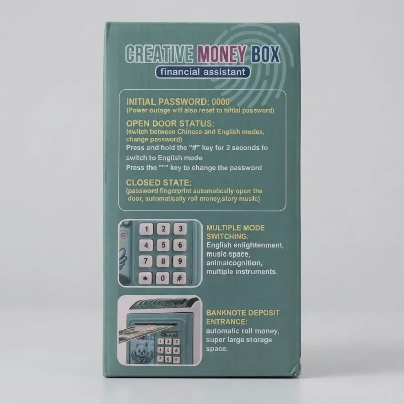 Creative Kids ATM Money Box with Fingerprint & Password Lock view 2