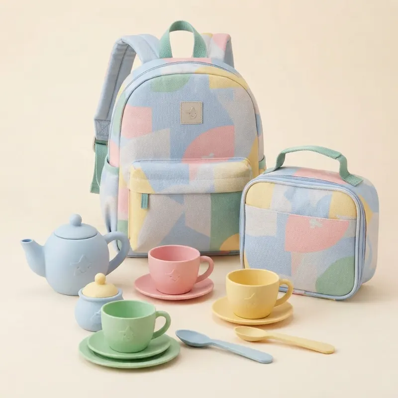 Kids School Backpack with Matching Insulated Lunch Bag Set
