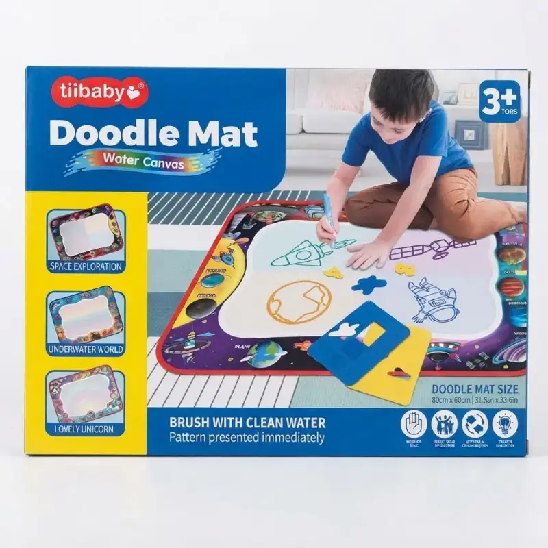 Magical Water Canvas Doodle Mat for Kids with Magic Water Pens