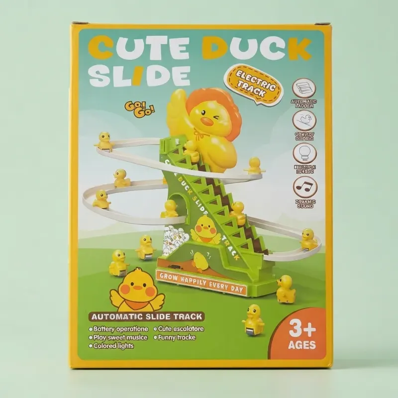 Small Duck Roller Coaster Track Slide Toy with Lights & Music view 2