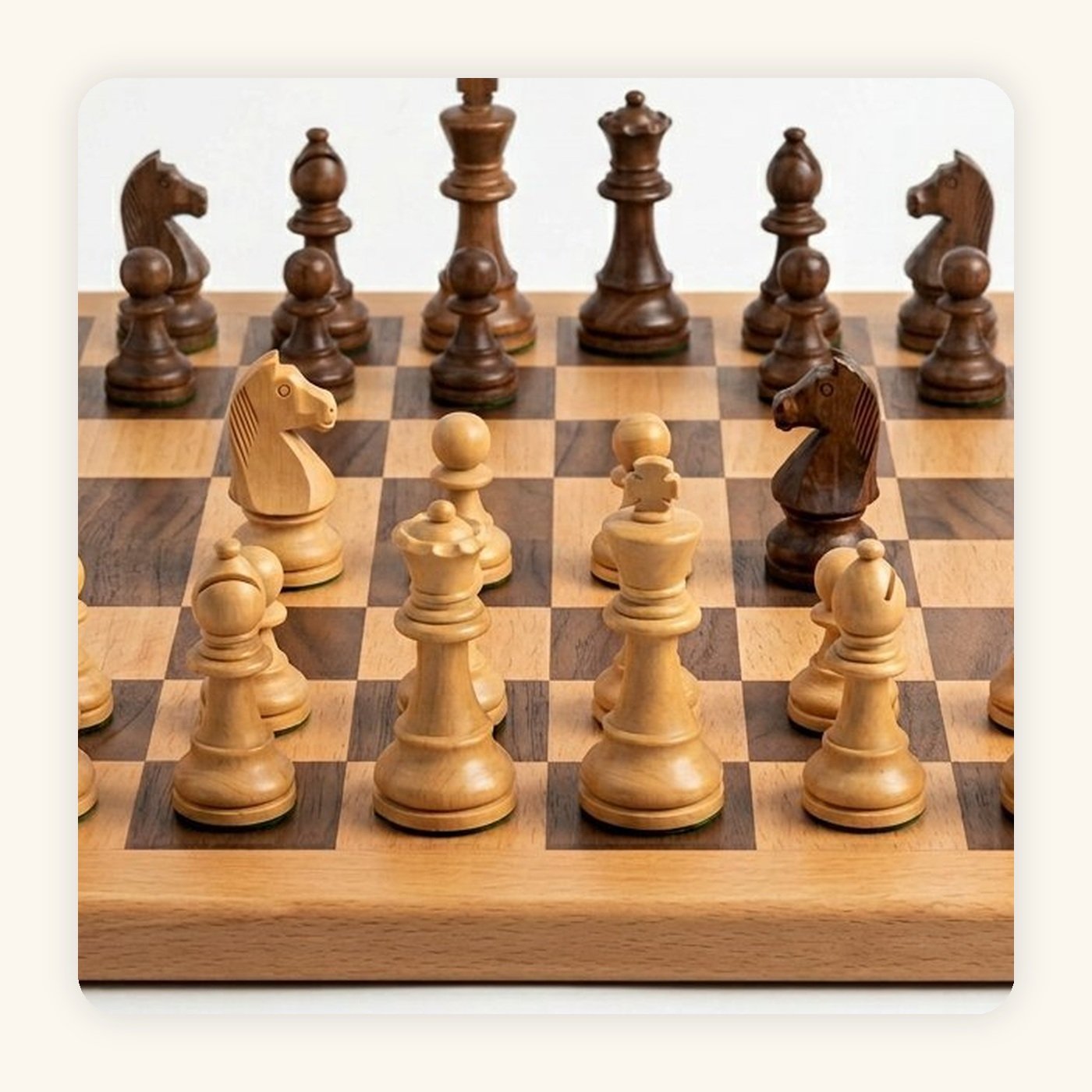 Premium Kids Wooden Chess Set - Strategy Learning Game close-up product image - KidsTown Pakistan
