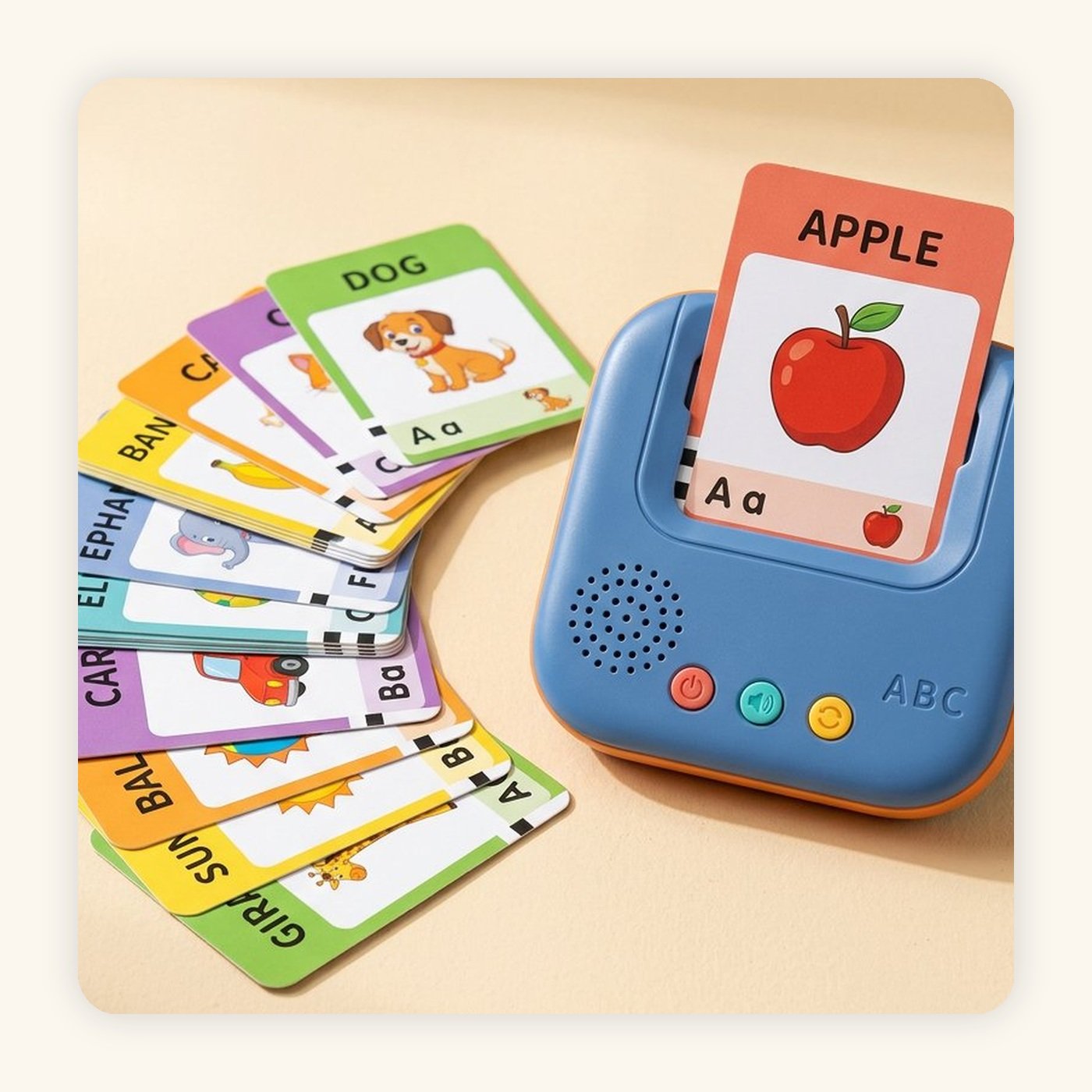English Talking Flash Cards Learning Machine close-up product photo - KidsTown Pakistan