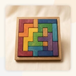 Wooden Russian Puzzle Blocks 40 Pieces main product photo - KidsTown Pakistan
