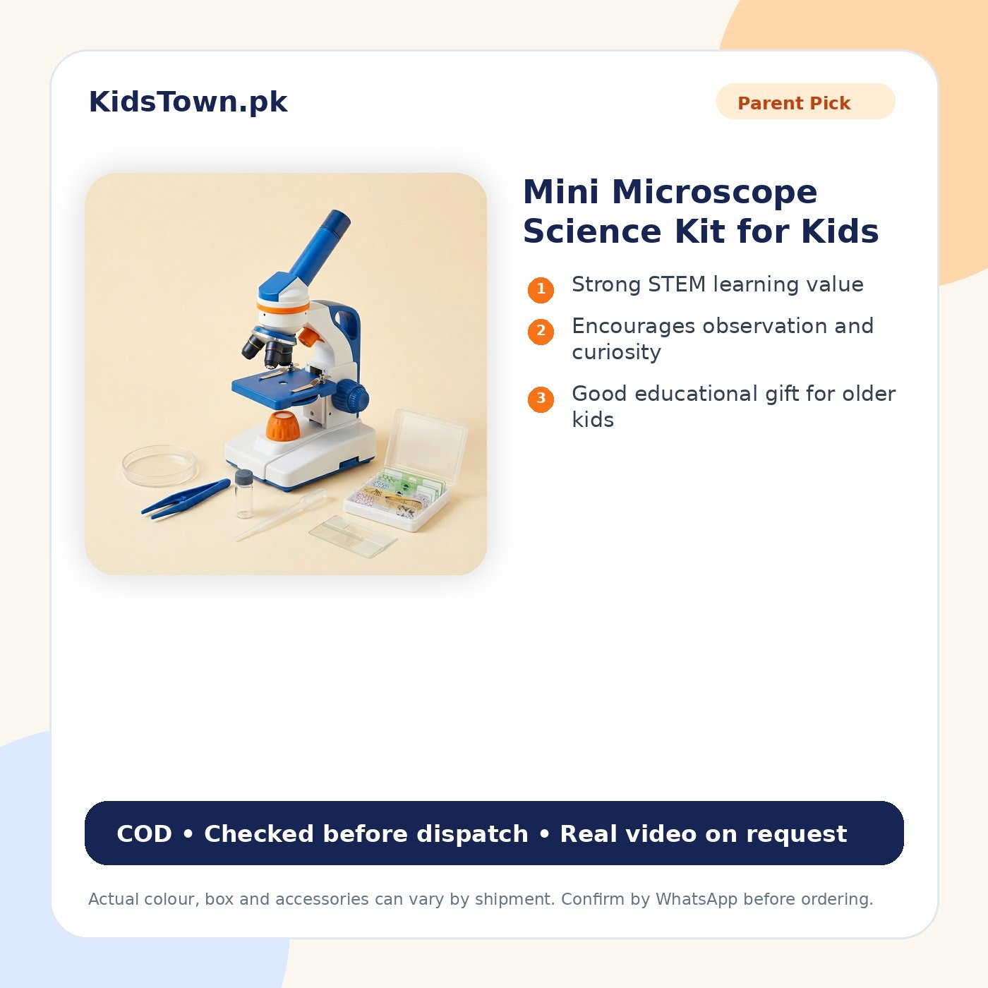 Mini Microscope Science Kit for Kids benefit image - KidsTown Pakistan
