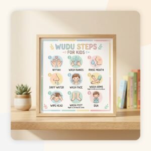 Wudu Steps Learning Poster for Kids main product photo - KidsTown Pakistan