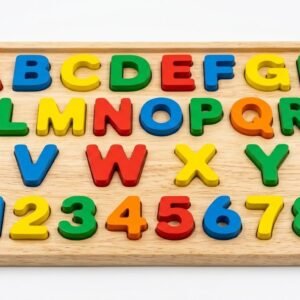 Wooden Alphabet & Number Puzzle Board (Ages 3-6) — Learn ABC, 123