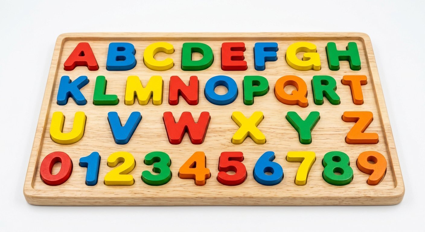 Wooden Alphabet & Number Puzzle Board (Ages 3-6) β Learn ABC, 123