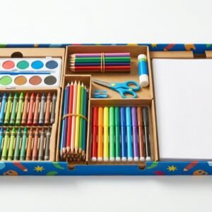 Kids Art & Craft Supplies Kit — Crayons, Watercolors, Markers (Ages 3-12)