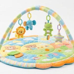 Baby Play Mat with Hanging Toys (0-12 Months) — Activity Gym for Tummy Time