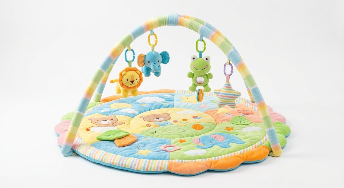 Baby Play Mat with Hanging Toys (0-12 Months) β Activity Gym for Tummy Time