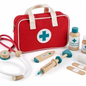 Kids Premium Wooden Doctor Medical Play Kit - Studio View