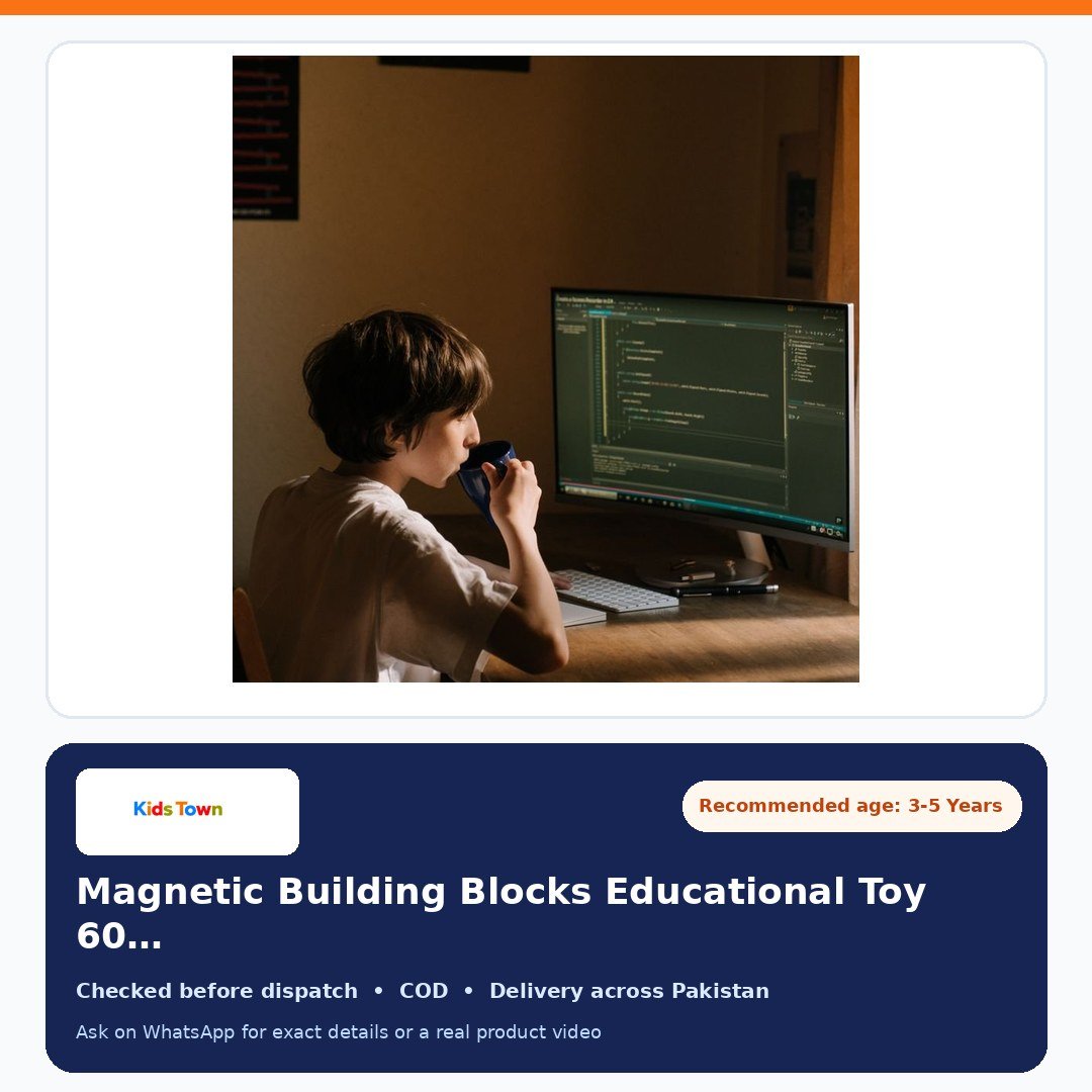 Magnetic Building Blocks Educational Toy 60 Pieces additional view - KidsTown Pakistan
