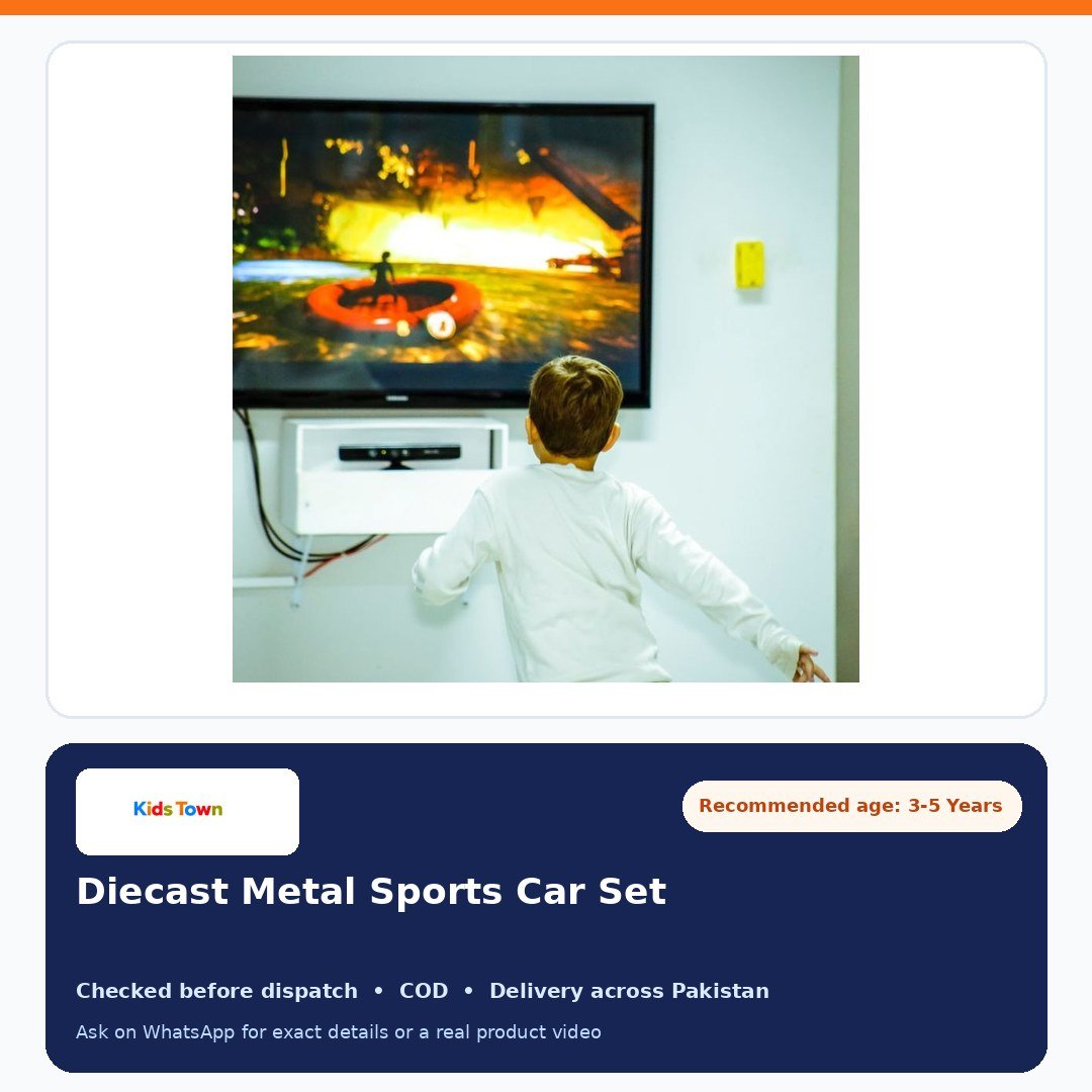 Diecast Metal Sports Car Set detail view - KidsTown Pakistan