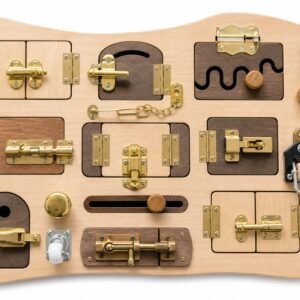 Montessori Wooden Lock & Key Latches Sensory Board - Studio View