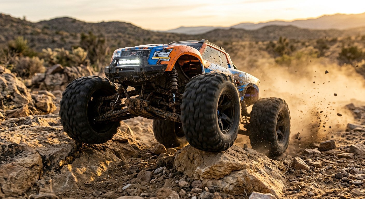 RC Monster Truck 4WD Off-Road detail view - KidsTown Pakistan