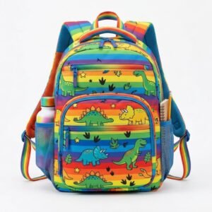 Colourful Dinosaur School Backpack — Lightweight & Durable (Ages 3-8)