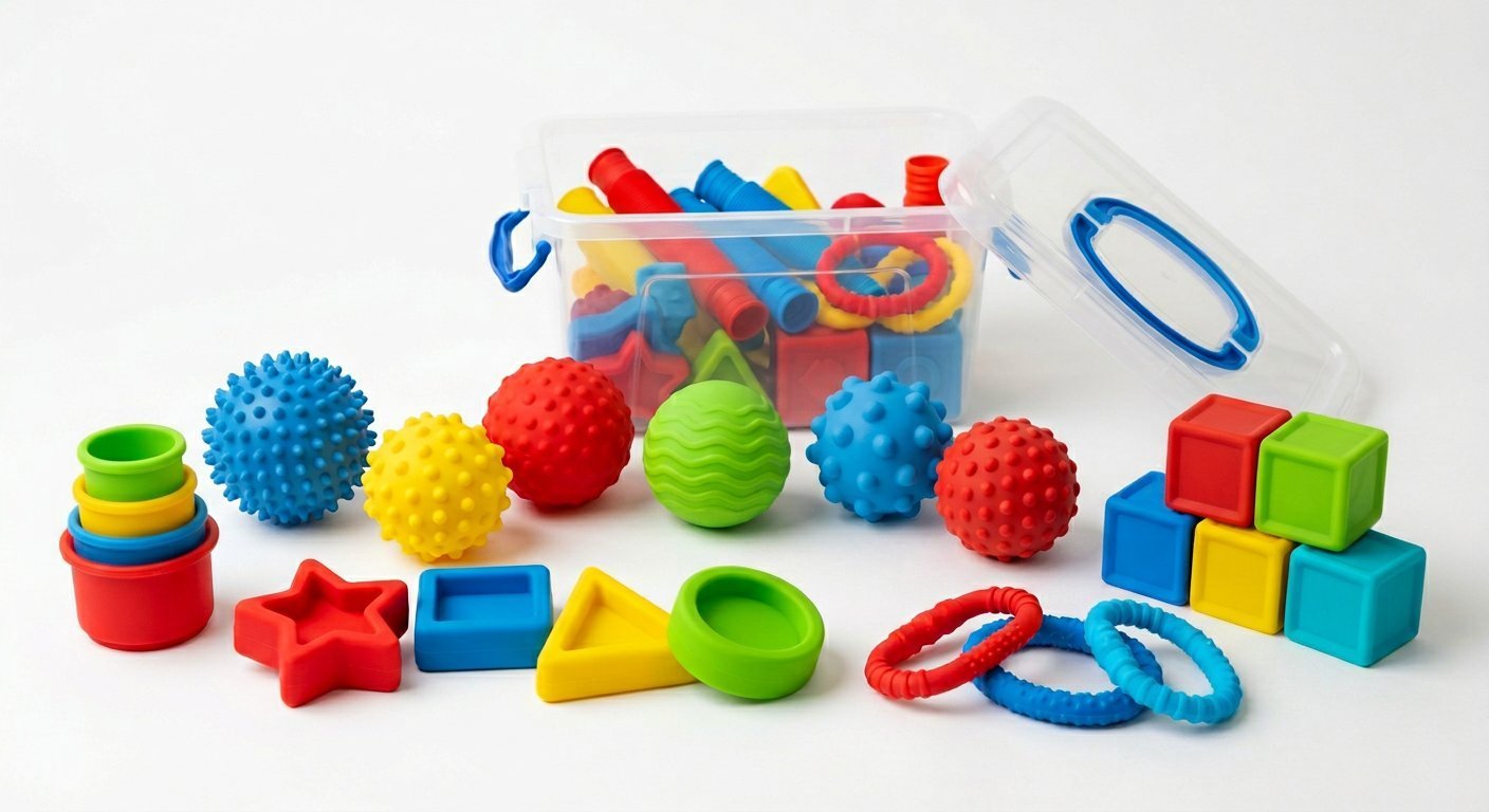 Sensory Play Kit for Toddlers (1-3 Years) β Textured Balls & Montessori Toys