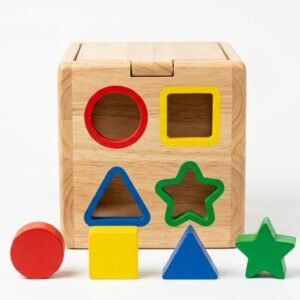 Wooden Shape Sorter Cube (1-3 Years) — Montessori Learning Toy