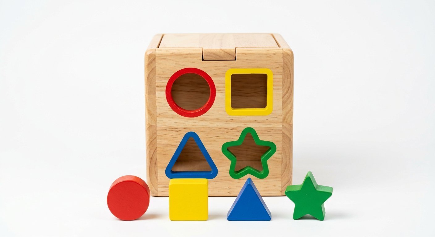 Wooden Shape Sorter Cube (1-3 Years) β Montessori Learning Toy