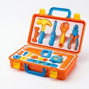 Kids Tool Set Toy with Toolbox — Pretend Play Construction Kit (Ages 3-8)