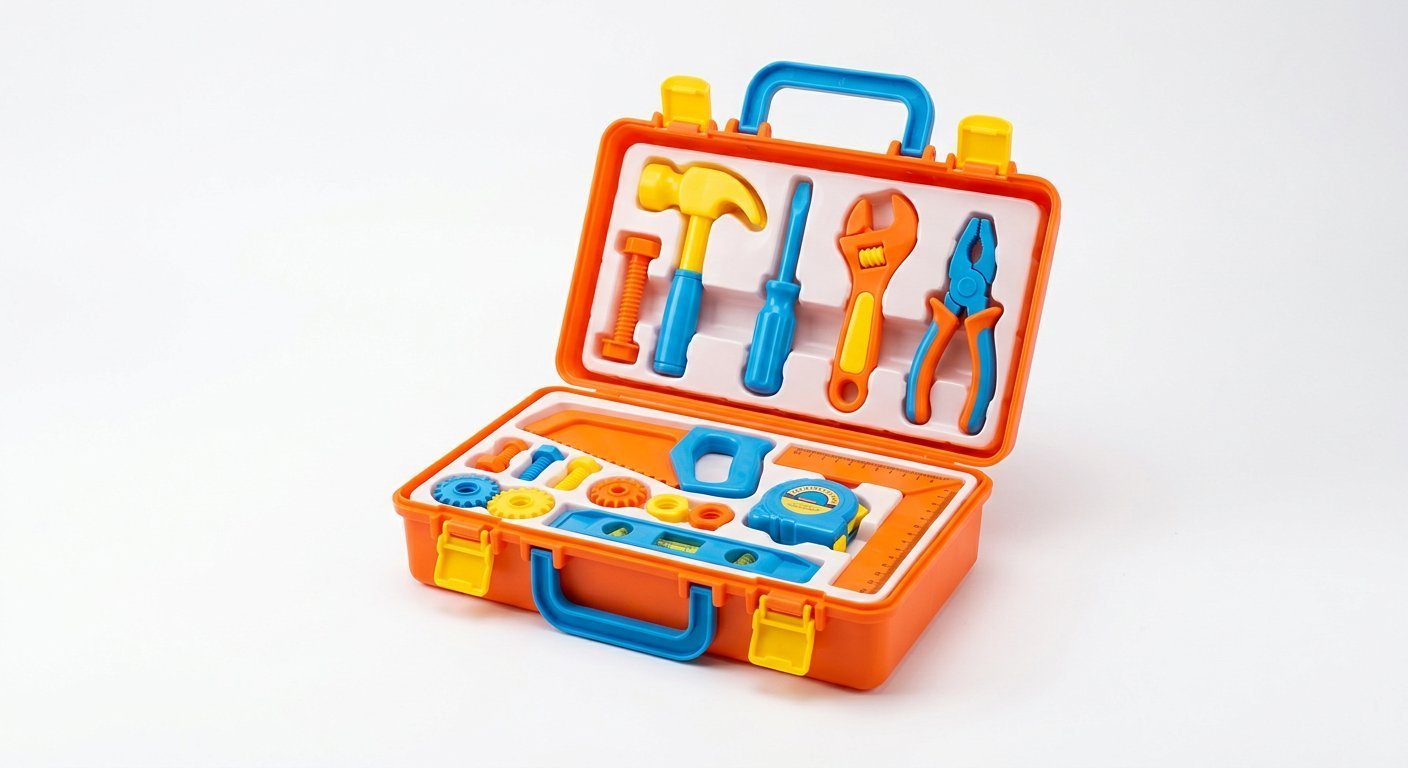 Kids Tool Set Toy with Toolbox β Pretend Play Construction Kit (Ages 3-8)