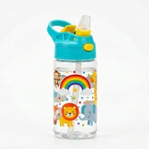 Kids Water Bottle with Straw 500ml — BPA-Free, Leak-Proof School Bottle (Ages 3+)