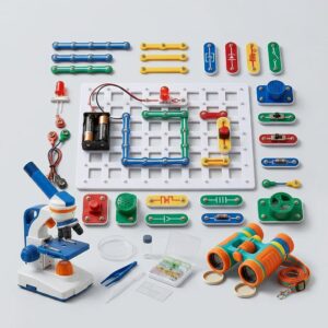 STEM bundle: circuit kit, microscope and binoculars – KidsTown.pk