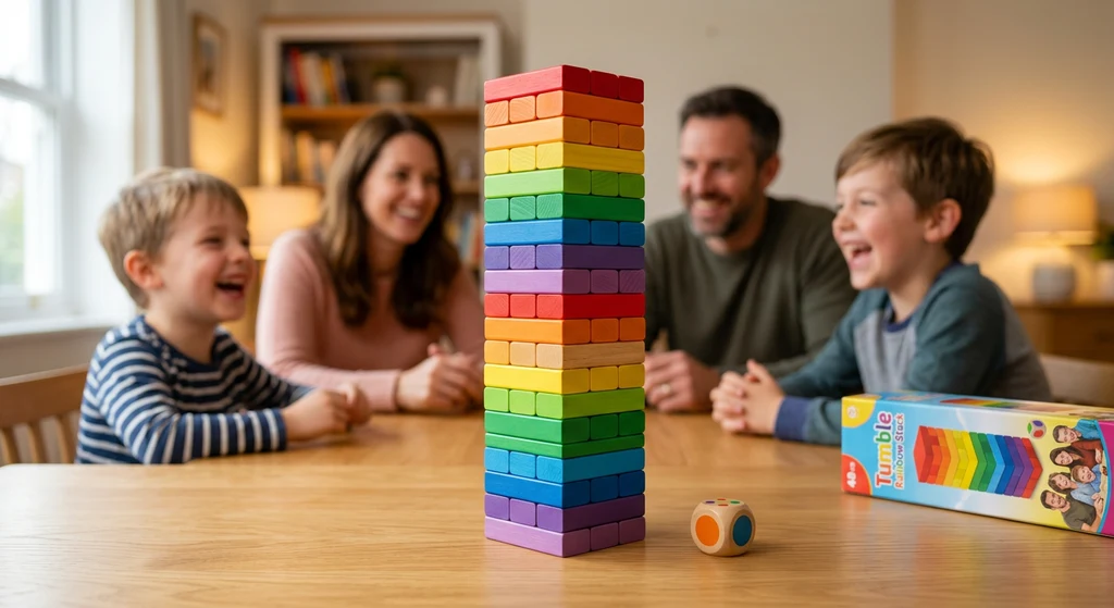 48 Pcs Colorful Wooden Stacking Tower Game Wiss Toy – KidsTown.pk