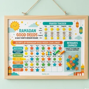 Good Deeds Chart for Kids Ramadan Daily Habits Reward Board – KidsTown.pk
