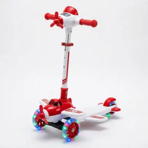 09 Plane Folding Scooter with Lights & Music – Outdoor Play Toy for Kids – KidsTown.pk Pakistan