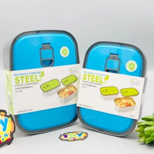 1.1L Stainless Steel Dual Lunch Box - Blue – Islamic Learning Book for Kids Pakistan – KidsTown.pk Pakistan