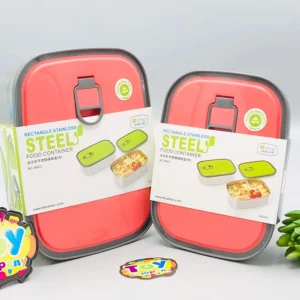 1.1L Stainless Steel Dual Lunch Box - Pink – Islamic Learning Book for Kids Pakistan – KidsTown.pk Pakistan