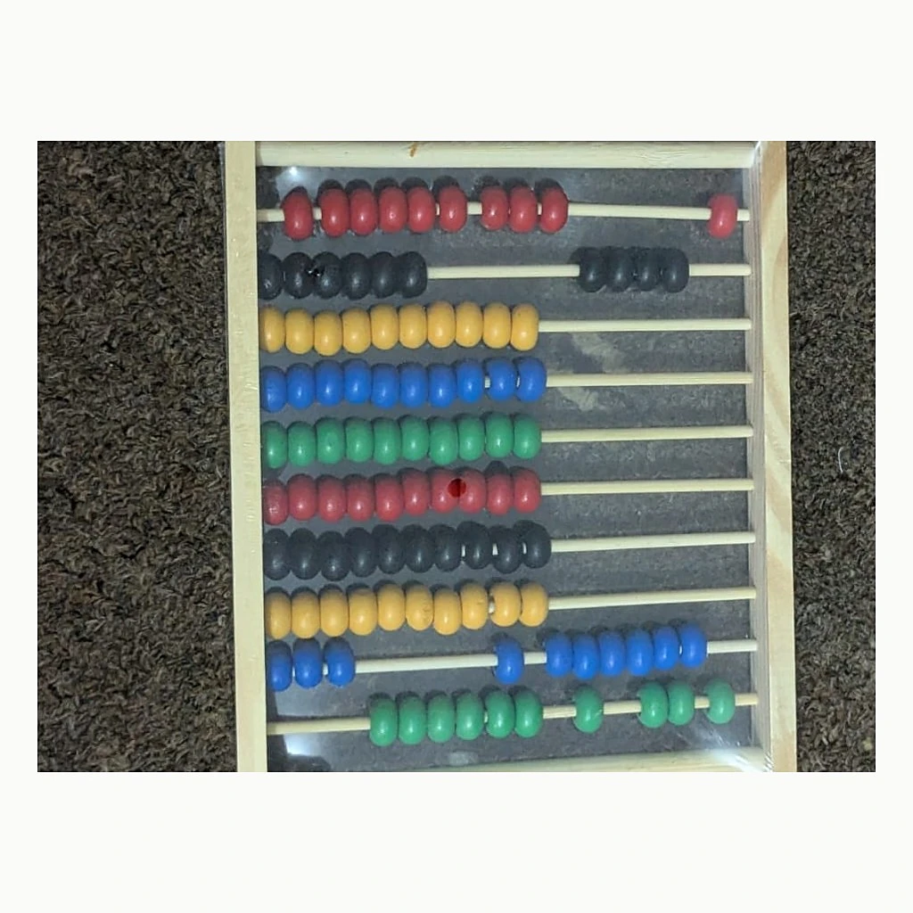wooden abacus calculating frame school math toy pakistan