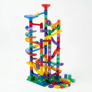 125-Piece Pipeline Rolling Ball Building Blocks Set – STEM DIY Construction Toy for Kids | Gears, Tracks & Marble Run | Age 3+ – KidsTown.pk Pakistan