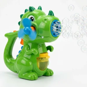2-in-1 Dinosaur Fan Bubble Gun for Kids – Automatic Bubble Blaster with Cooling Fan, LED Lights & Bubble Machine Toy | Outdoor Fun Toy for Boys & Girls 3+ Years – KidsTown.pk Pakistan