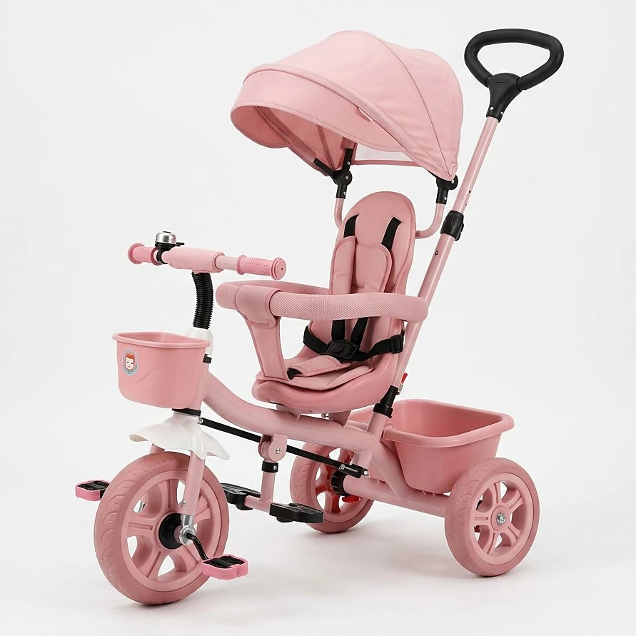 2 Kids Pink Tricycle T-809F – Learning Toy for Kids Pakistan – KidsTown.pk Pakistan