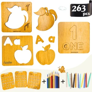 263 Pcs 6-in-1 Urdu, English & Math Learning Set — Wooden Puzzles for Kids – KidsTown.pk Pakistan