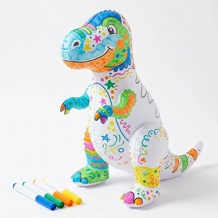 3D DIY Washable Inflatable Painting Dinosaur with Color – Art & Craft Toy for Kids – KidsTown.pk Pakistan