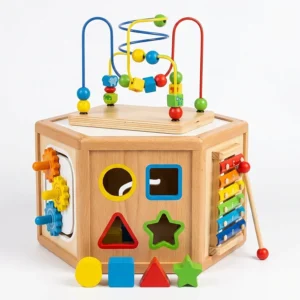 4-in-1 Multi-Purpose Wooden Activity Toy for Kids - Ground Mouse Design – KidsTown.pk Pakistan