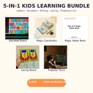 5-in-1 Kids Learning Bundle - Wooden Boards, Stencils & Puzzle Pack – KidsTown.pk Pakistan