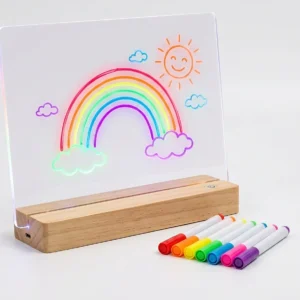 Acrylic LED Board With Colorful Night Light & 7 Neon Pens – KidsTown.pk Pakistan